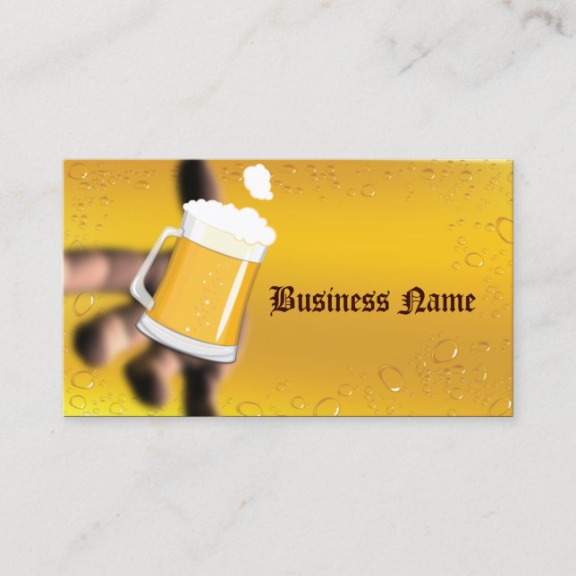 Beer Bar Liquor Store Business Card (Front)