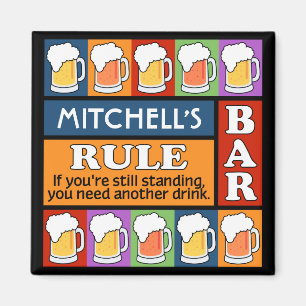 BEER Bar Pop Art CUSTOM NAME magnet