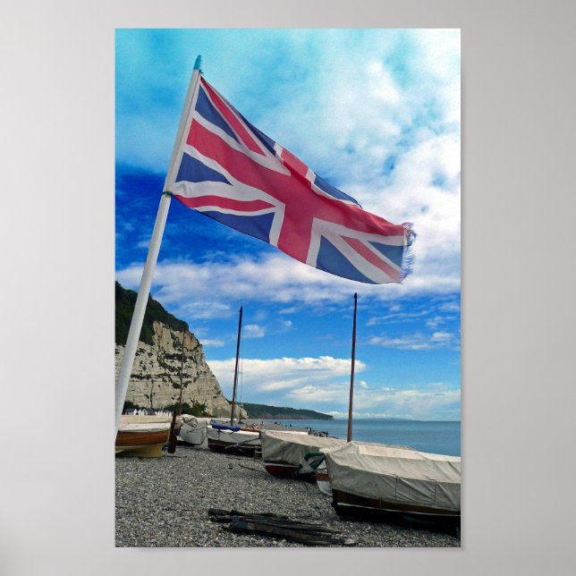 Beer Beach Jurassic Coast Devon England Poster (Front)