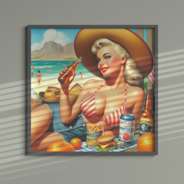 Beer Beach Pin-up Poster (Creator Uploaded)