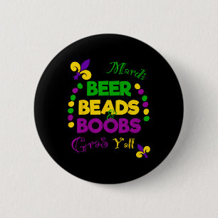 Beer Bead Breast Funny Carnival Party Men Gift Mar 6 Cm Round Badge