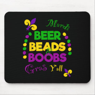 Beer Bead Breast Funny Carnival Party Men Gift Mar Mouse Mat