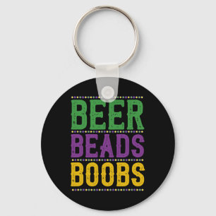 Beer Beads Breast Carnival Parade Gift Funny Mardi Key Ring
