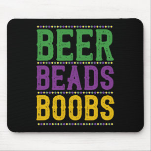 Beer Beads Breast Carnival Parade Gift Funny Mardi Mouse Mat