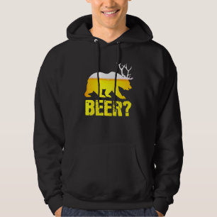 Beer Bear Deer Beer Hunter Drinkers Alcohol Party Hoodie