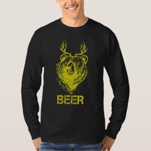 Beer, Bear Deer Mix Funny T-Shirt