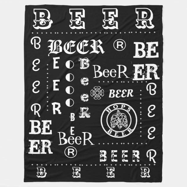 BEER BEER BEER! FLEECE BLANKET (Front)