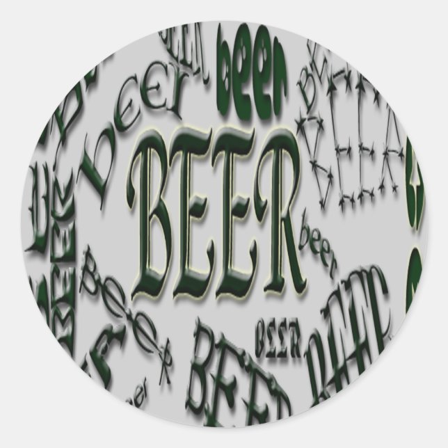 *bEeR*beer*BEER Sticker (Front)