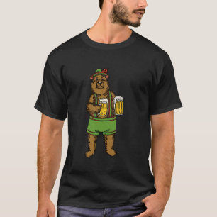 Beer Beer Cartoon Character With Beers Funny Bear T-Shirt