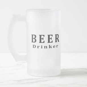 Beer, Beer drinker Frosted Glass Beer Mug
