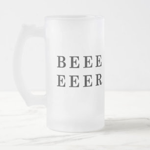 Beer, Beer lovers design Frosted Glass Beer Mug