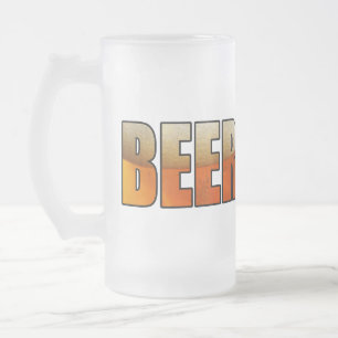 Beer, Beer lovers Frosted Glass Beer Mug