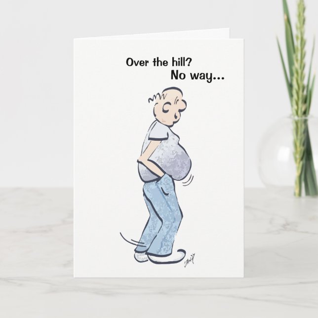 Beer Belly Birthday Guy. Card (Front)