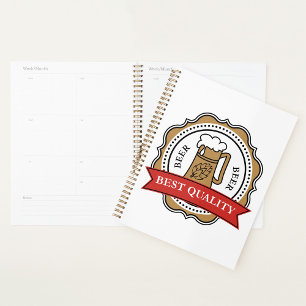 Beer Best Quality Craft Brew Badge Planner