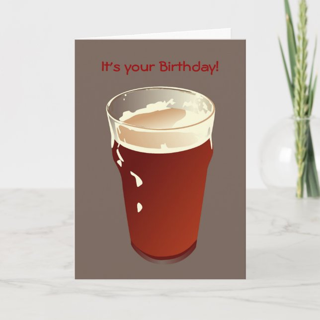 Beer Birthday Card (Front)