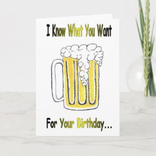 Beer Birthday Greeting With Original Artwork Card