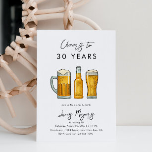 Beer Birthday Invitation   Drinks Birthday Invite