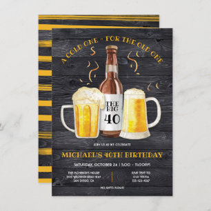 Beer Birthday Party getting older funny Invitation