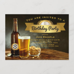 Beer Birthday Party Invitations