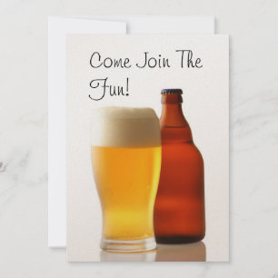 Beer Bottle Bachelor Party Invitation