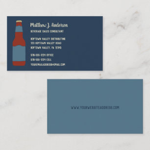 Beer Bottle Beer Distrubutor Bar Themed  Business Card