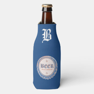 Beer Bottle Cap Blue/White Cooler