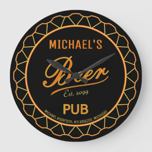 Beer Bottle Cap Pub Wall Clock