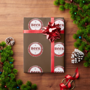 Beer Bottle Cap  Wrapping Paper