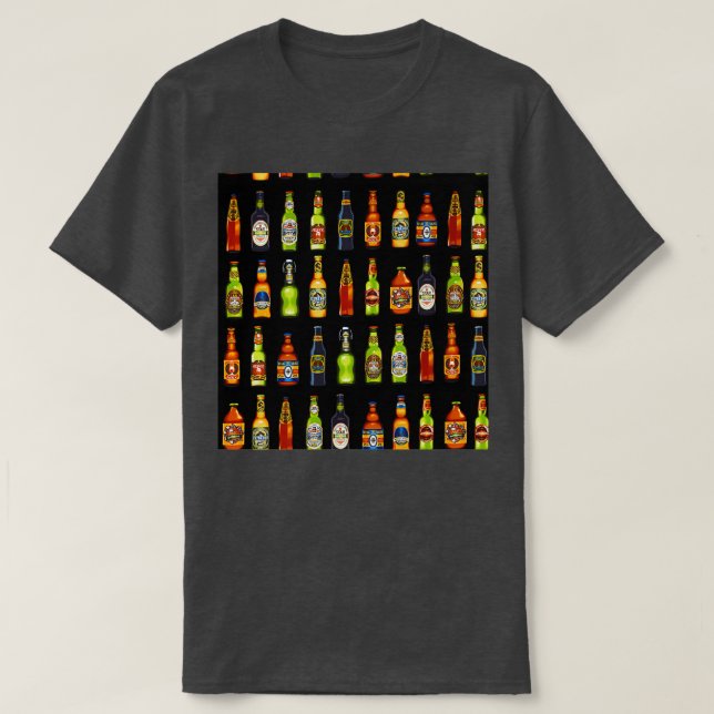 Beer bottle fabric T-Shirt (Design Front)