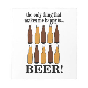 Beer Bottle Funny Beer Notepad