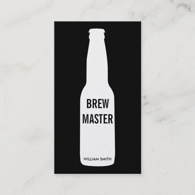 Beer Bottle (golden) Business Card (Front)