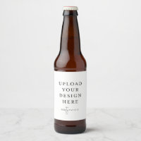 Beer Bottle Labels 4" x 3.5" (set of 6)