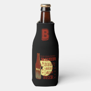 Beer Bottle Multi-Text Orange/Yellow Cooler