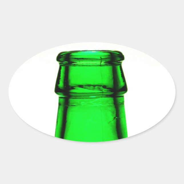 Beer Bottle Neck Oval Sticker (Front)