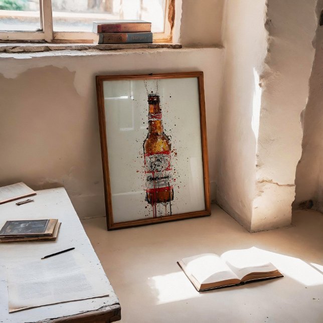 Beer Bottle Wall Art Print 'Amber' (Creator Uploaded)
