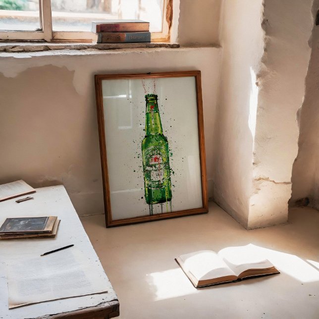 Beer Bottle Wall Art Print 'Malachite' (Creator Uploaded)