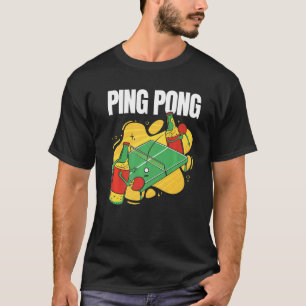 Beer Bottle With Table Tennis Bat Beer Playing Tab T-Shirt