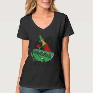 Beer Bottle With Table Tennis Bat Beer Plays Ping T-Shirt