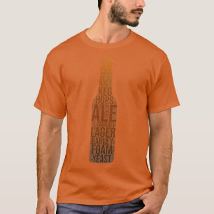 Beer Bottle Word Art T T-Shirt