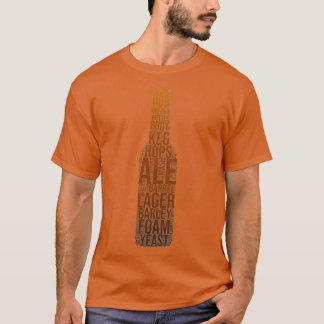 Beer Bottle Word Art T T-Shirt