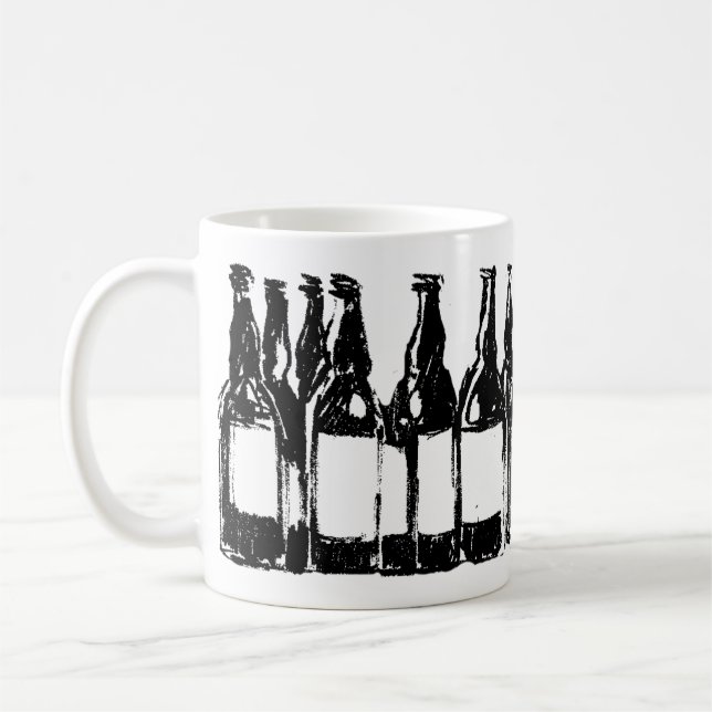 beer bottles coffee mug (Left)