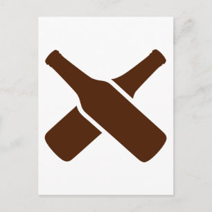 Beer bottles postcard