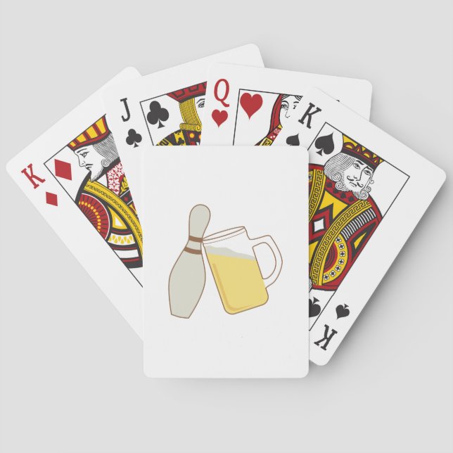 Beer & Bowling Playing Cards (Back)