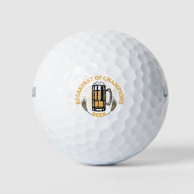 Beer Breakfast Of Champions Golf Balls (Front)