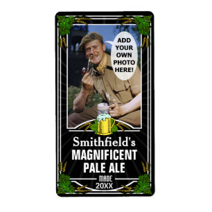 Beer Brew Custom Photo Homebrewing Bottle Black v2