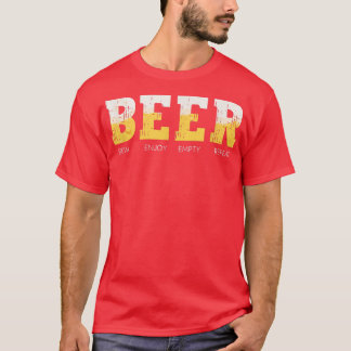Beer Brew Enjoy Repeat, Funny Craft Beer Drinking  T-Shirt