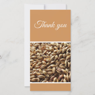 Beer Brewers Malted Grain Thank You Card