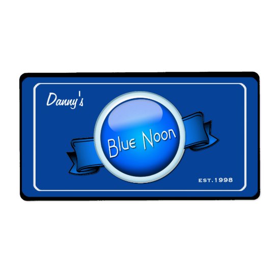 Beer Brewery Parody Label Blue Noon Custom Shipping Label