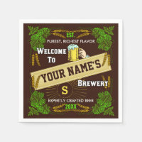 Beer Brewery Personalised Name | Hops Barley Bar