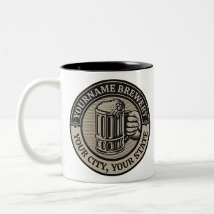 Beer Brewing Personalised NAME Brewery Big Mug 